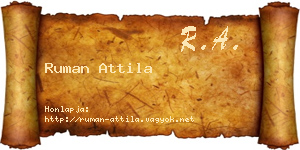 Ruman Attila névjegykártya