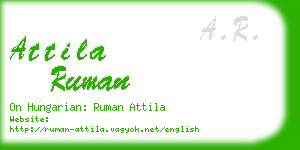 attila ruman business card